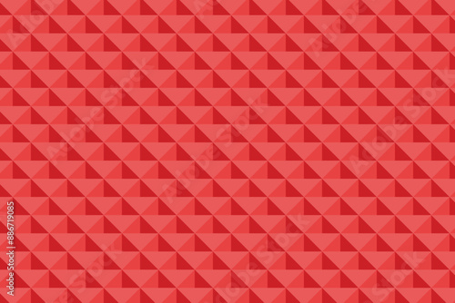 Red abstract geometric pattern, Red square pattern background, Vector lines pattern