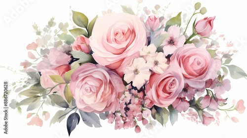 Elegant watercolor flowers perfect for greeting cards, invitations, and home decor prints.