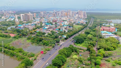 Aerial cityscape of mumbai city photo