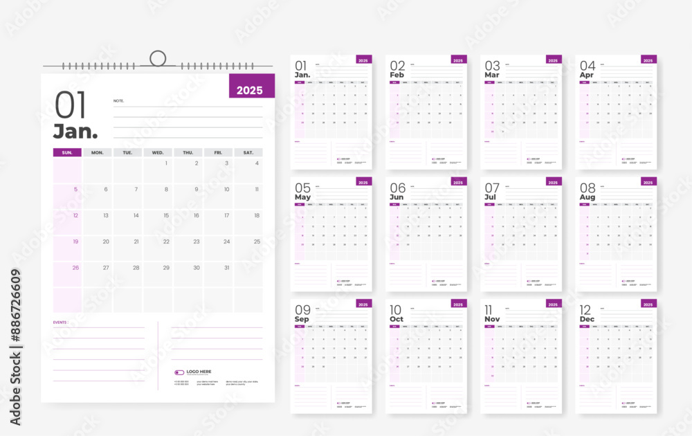 2025 minimal calendar design template 2025 minimal calendar design template