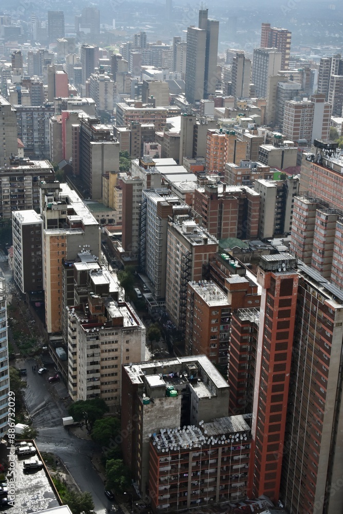 Obraz premium View of Johannesburg from Ponte City.