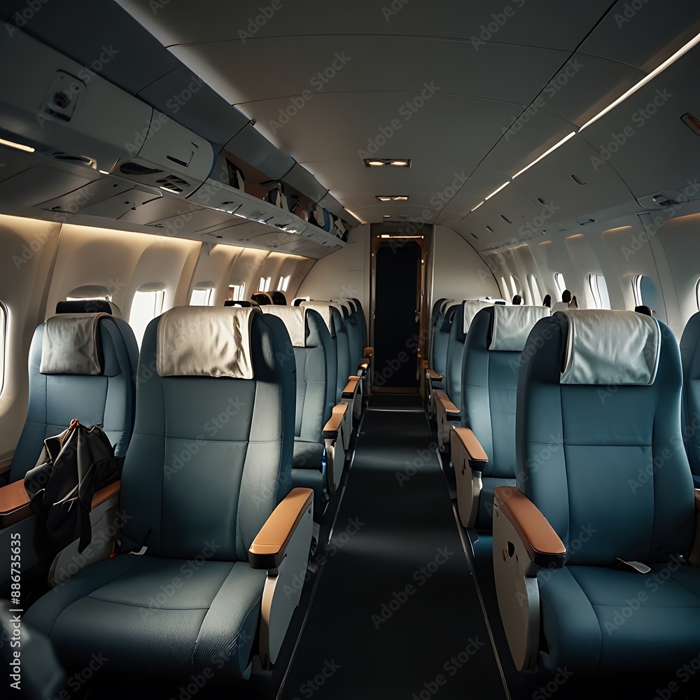 Obraz premium Clean airplane interior