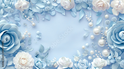 Blue Flowers Wallpaper Background