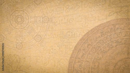 Buddhist Archaeology style background