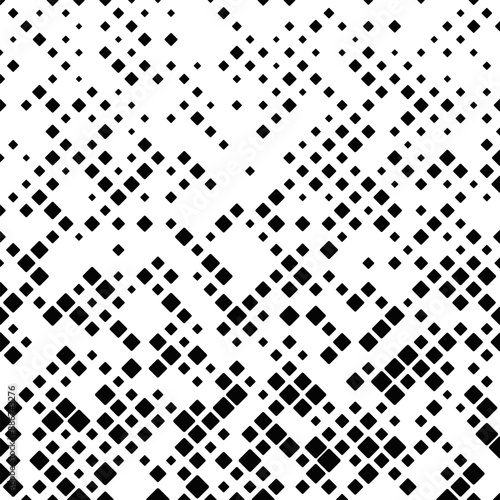 Geometrical diagonal square pattern background - black and white abstract vector illustration