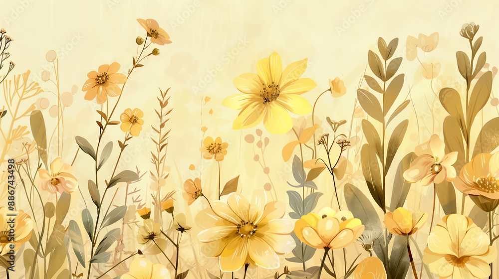 Yellow Flowers Wallpaper Background Yellow Flowers Wallpaper Background