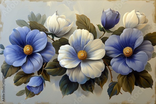 Vibrant Blue Flower Wall Decoration