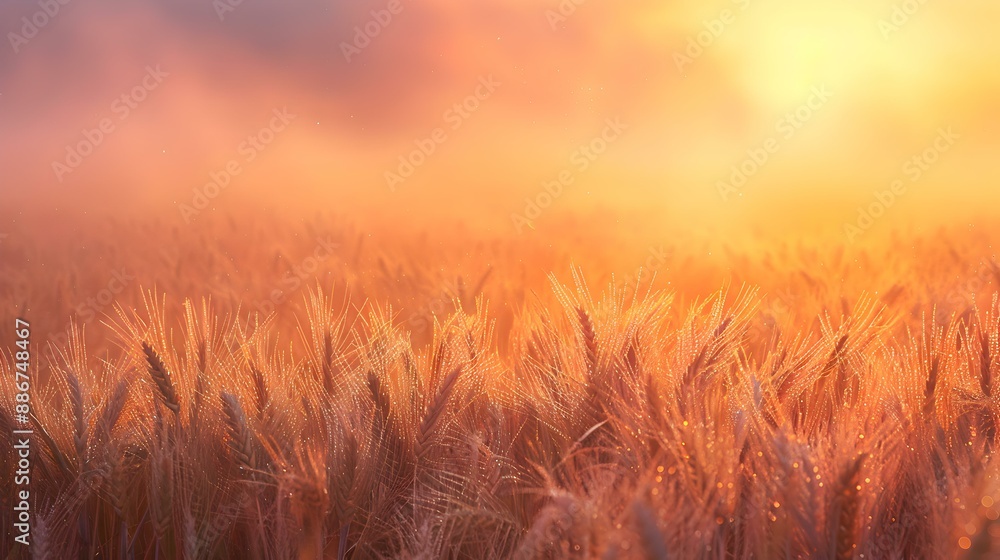 Sunrise in the field golden ears of wheat img Sunrise in the field golden ears of wheat img