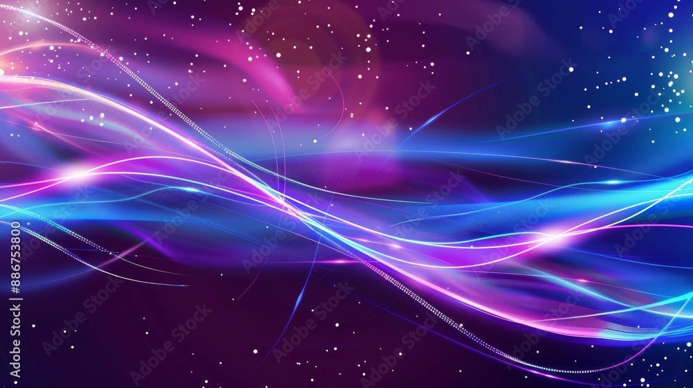 Fototapeta premium Vivid Abstract Background with Neon Light Effects, Illuminating Futuristic Design Concepts, and Bright Colors for Modern and Technological Themes