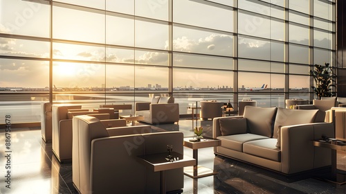 Interior of a vip lounge at an airport picture
