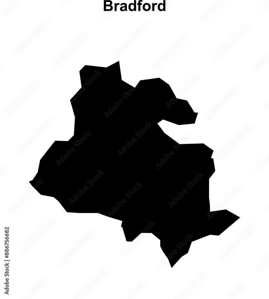 Bradford blank outline map Bradford blank outline map