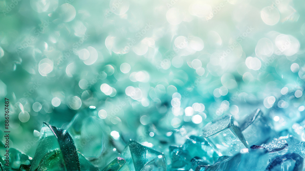 A blurry image of a blue and green background with a lot of small A blurry image of a blue and green background with a lot of small