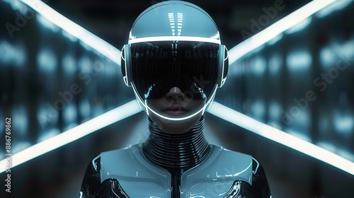 Hyperreal depiction of Techno as a beautiful female in a dark music venue.