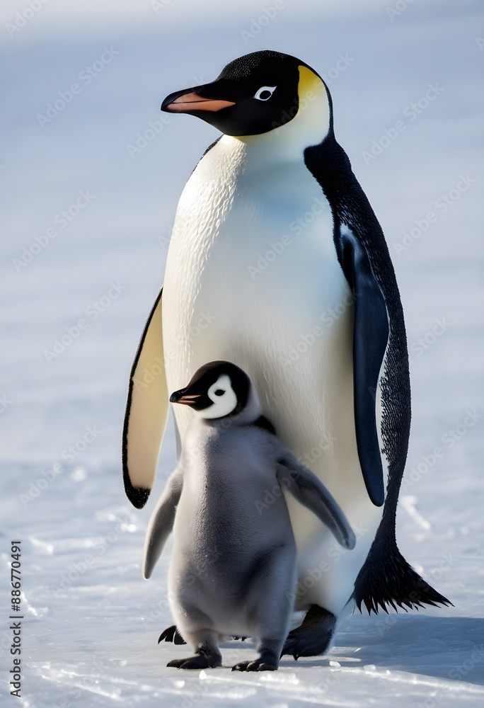 Obraz premium emperor penguin in polar regions