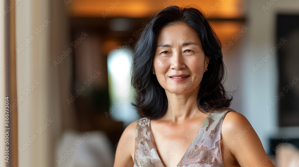 Smiling MiddleAged Woman, Diverse Representation, Natural Beauty, Social Media, Profile Picture Smiling MiddleAged Woman, Diverse Representation, Natural Beauty, Social Media, Profile Picture