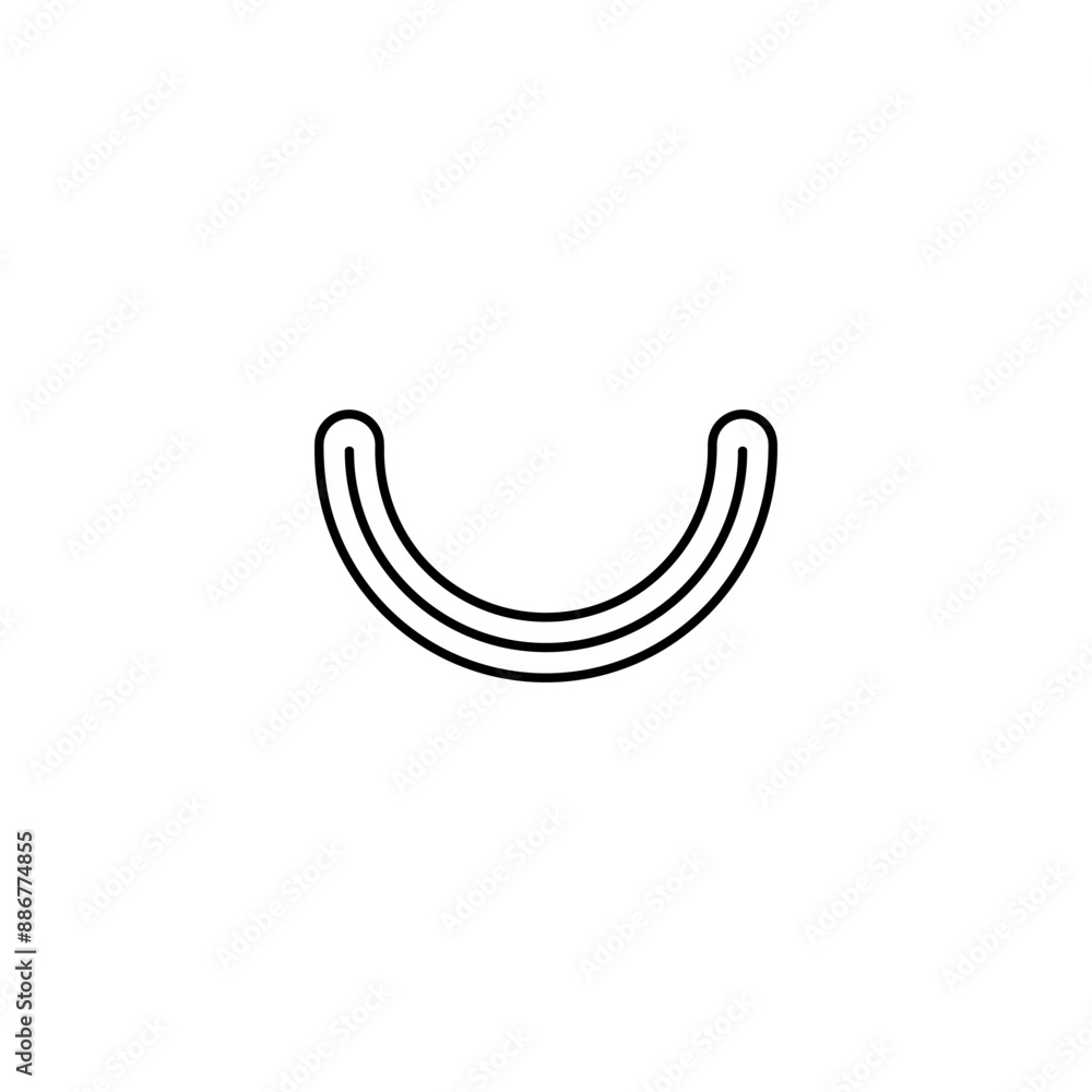 Groovy smile, lips. Sign, symbol, black and white vector illustration. Groovy smile, lips. Sign, symbol, black and white vector illustration.