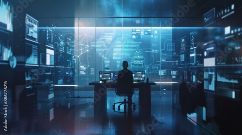 Wallpaper Mural Data Governance and Compliance Solutions, data governance and compliance solutions with an image depicting data professionals implementing policies, procedures, and technologies to ensure data quality Torontodigital.ca