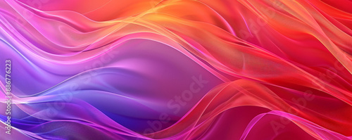 Wallpaper Mural A bright gradient wave background featuring smooth, flowing lines transitioning from red to purple, Torontodigital.ca