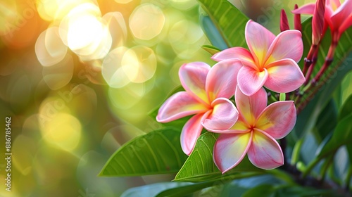On background, a flower in bloom, spectacularly beautiful. A colorful greeting, it's an awesome natural decoration.