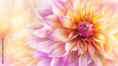 On background, a flower in close-up, wonderfully spectacular. A natural greeting, it's an adorable sight to behold.