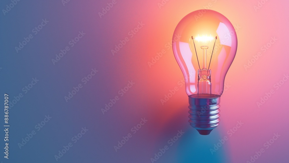 Light bulbs on a pastel purple background Light bulbs on a pastel purple background