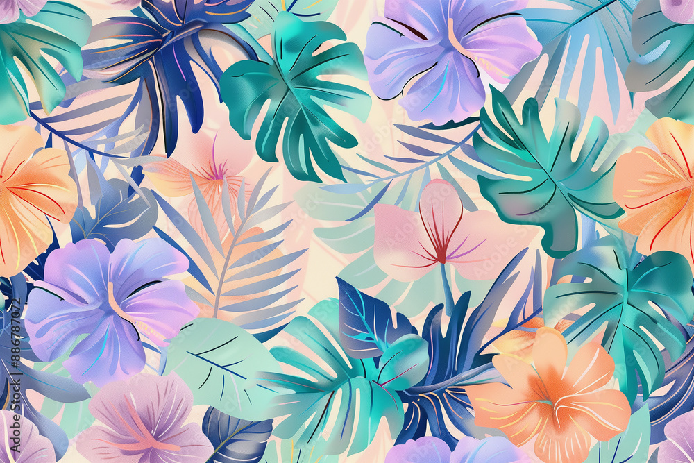 Vibrant Tropical Leaf Pattern Background
Vibrant Tropical Leaf Pattern Background
