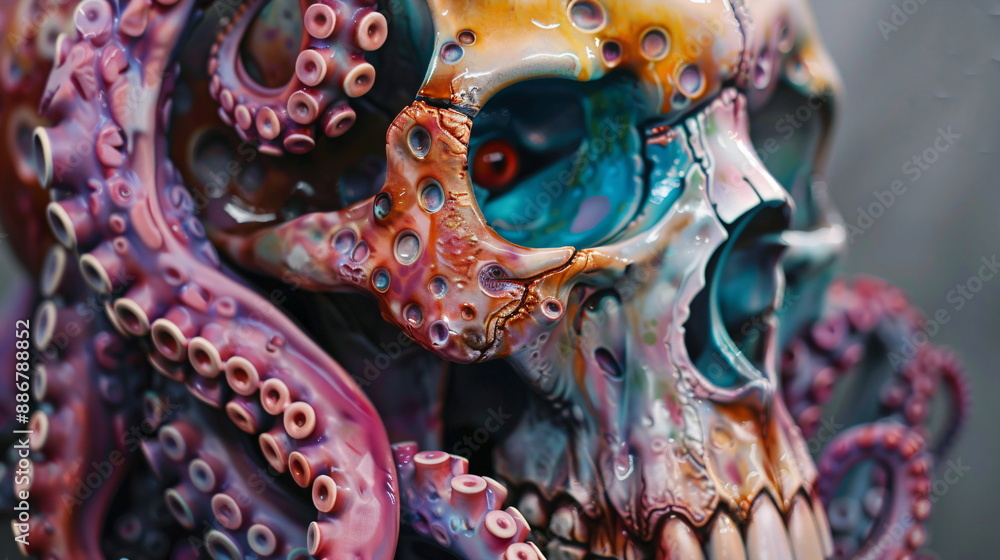 skull with tentacles skull with tentacles