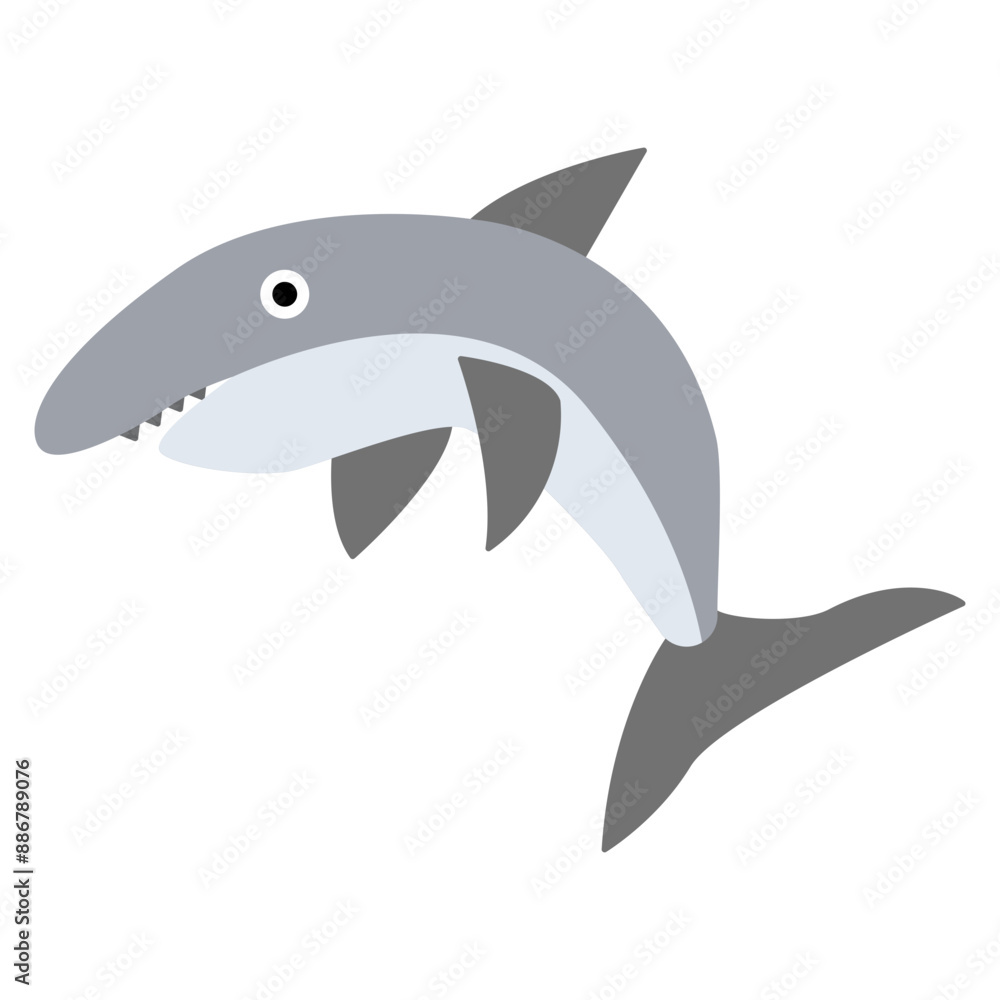 Fototapeta premium Shark Animal Sea. Vector Illustration