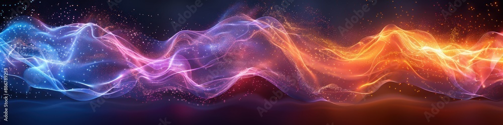 Abstract Digital Art: Vibrant Waveforms in Motion Abstract Digital Art: Vibrant Waveforms in Motion