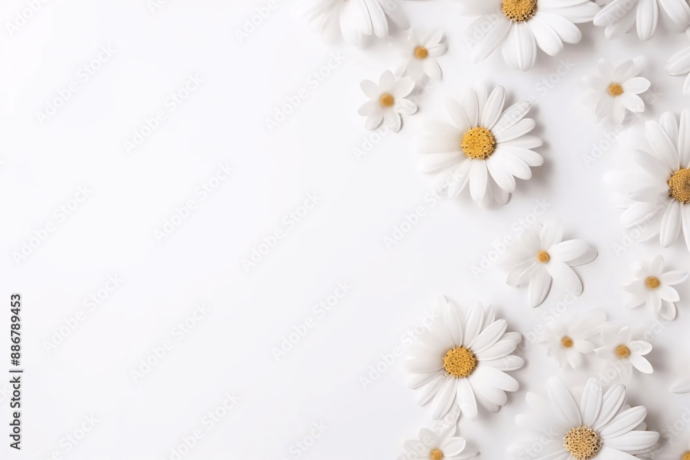 daisies on a white daisies on a white