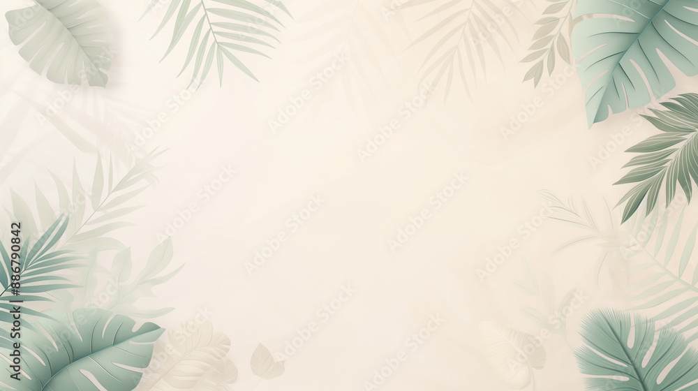 A white background with green leaves and a blue leaf A white background with green leaves and a blue leaf
