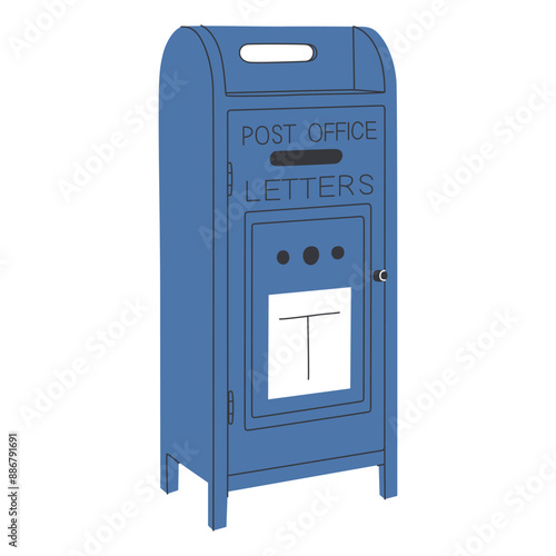 Mailbox Flat Illustration. Clean Icon Design Element on Isolated White Background