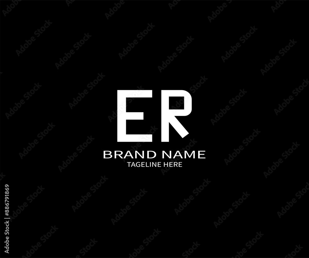 ER letter logo creative design. ER unique design. ER letter logo design on black background ER letter logo creative design. ER unique design. ER letter logo design on black background