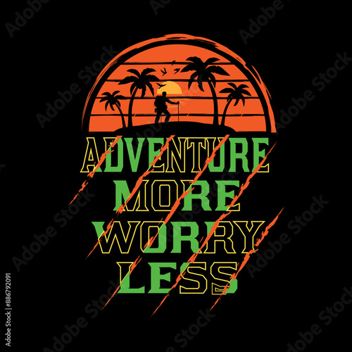 T shirt desing about travelling or hiking or world tour