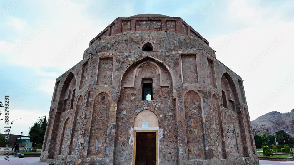 Kerman, kerman province - iran - april 13 2023, Jabalieh or Rock Dome, also known as the Gabri Dome, is located in Kerman, Iran. Kerman, kerman province - iran - april 13 2023, Jabalieh or Rock Dome, also known as the Gabri Dome, is located in Kerman, Iran.