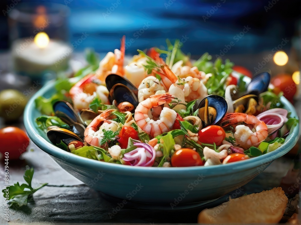 seafood and vegetable salad seafood and vegetable salad