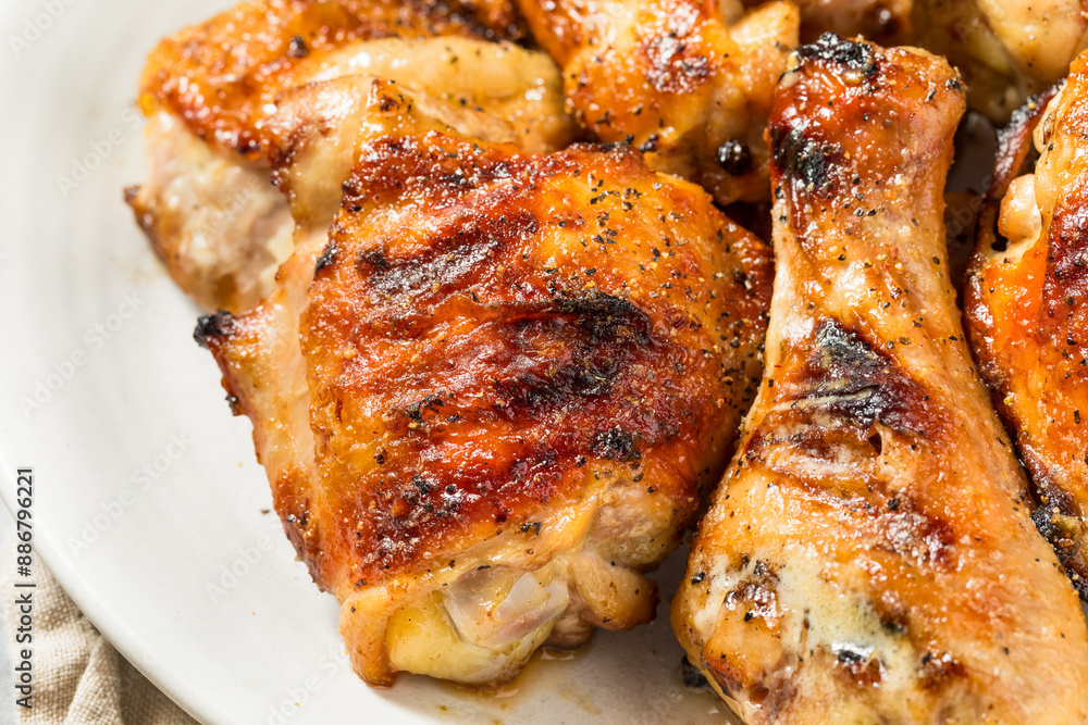 Homemade Barbecued Chicken Wings and Legs Homemade Barbecued Chicken Wings and Legs