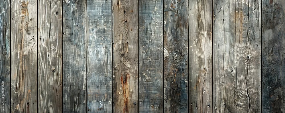 A grunge texture background with faded, distressed wood planks, knots, and cracks, evoking a rustic, A grunge texture background with faded, distressed wood planks, knots, and cracks, evoking a rustic,