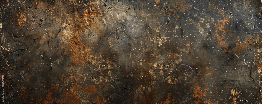 A grunge texture background with dark, murky water stains, rust, and grime, evoking an industrial, A grunge texture background with dark, murky water stains, rust, and grime, evoking an industrial,