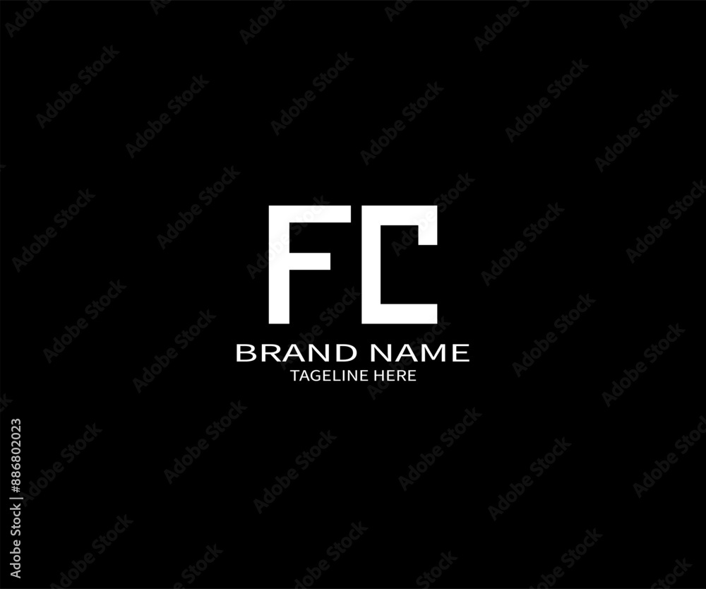 FC letter logo creative design. FC unique design. FC letter logo design on black background. FC letter logo creative design. FC unique design. FC letter logo design on black background.
