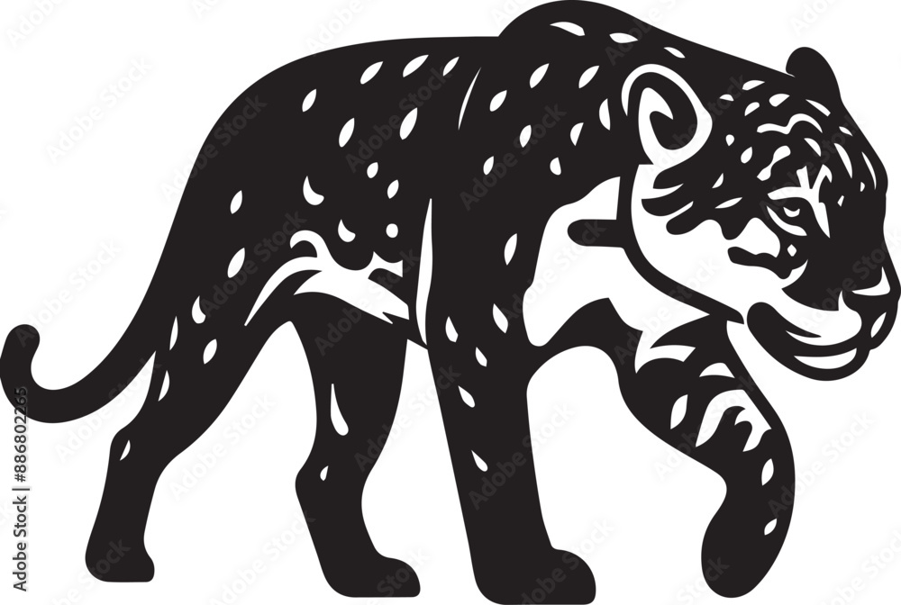 Fototapeta premium silhouettes of Jaguar vector illustration