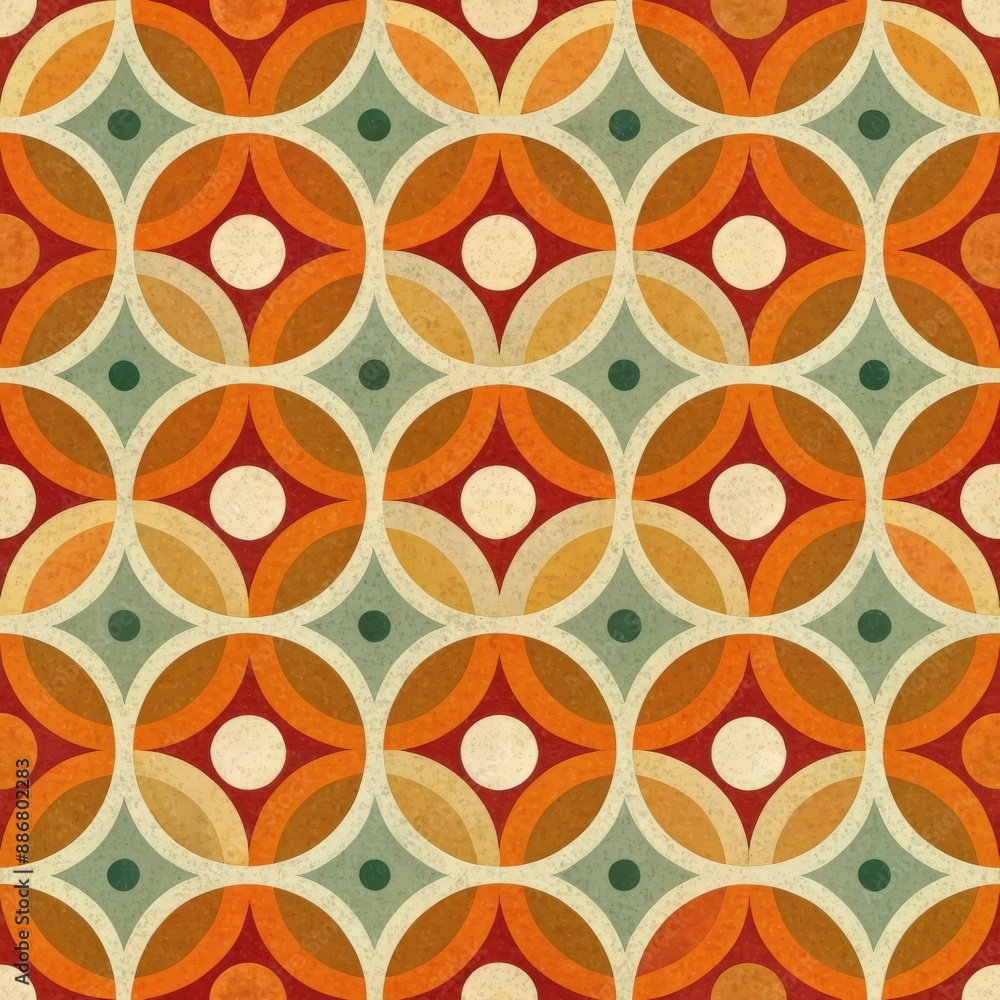 Groovy circles retro geometric seamless pattern Groovy circles retro geometric seamless pattern