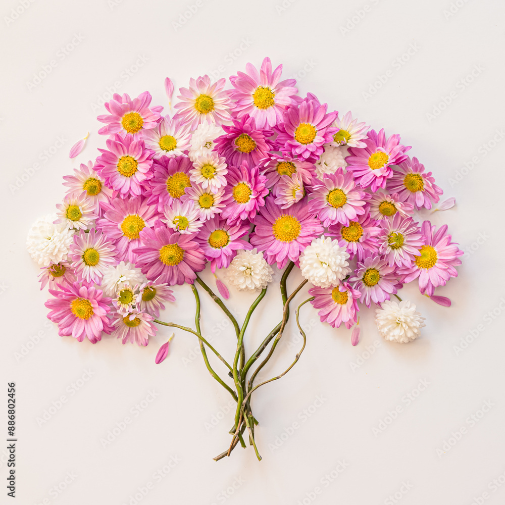 floral composition, bunch of flowers, isolated, copy space floral composition, bunch of flowers, isolated, copy space