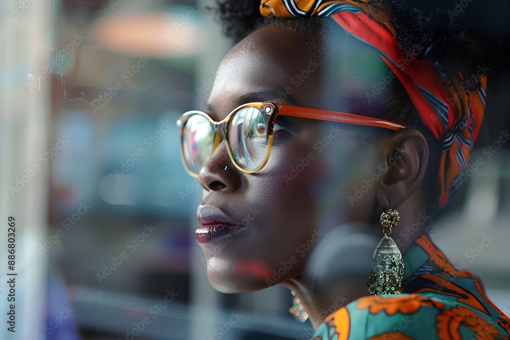 African American woman with a disability, reflecting ambition and success, and promoting inclusion in today's workplace. African American woman with a disability, reflecting ambition and success, and promoting inclusion in today's workplace.