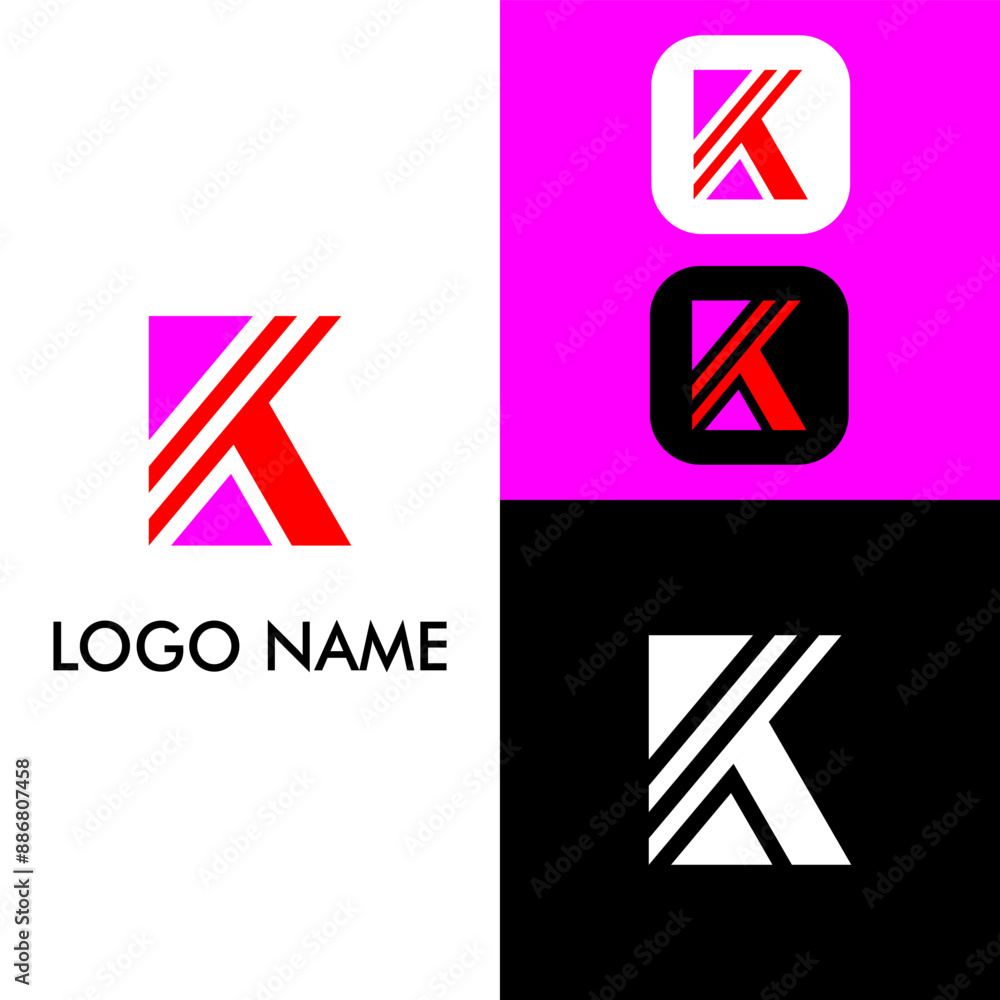 Letter K logo icon template. Suitable for company signs or others. Letter K logo icon template. Suitable for company signs or others.