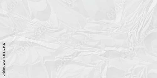 Vector White wrinkly old paper background. panorama craft wrinkly paper texture background, crumpled pattern texture. paper crumpled texture.