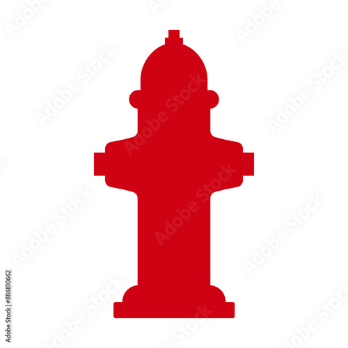 Fire Hydrant Icon Symbol. Vector Illustration Isolated on White Background.