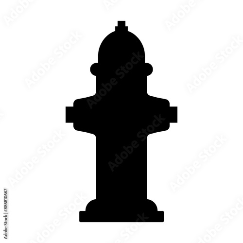 Fire Hydrant Icon Symbol. Vector Illustration Isolated on White Background.