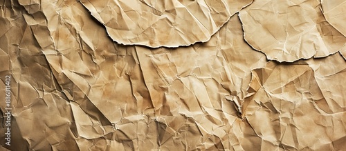 Wrinkled paper texture as a background with copy space image.