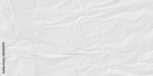 	
White wrinkly backdrop paper background. panorama craft wrinkly paper texture background, crumpled pattern texture. paper crumpled texture. white fabric crushed textured crumpled.